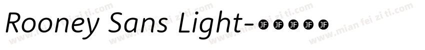 Rooney Sans Light字体转换